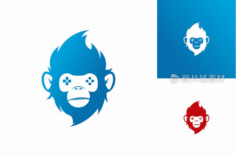 Monkey Games Logo Template Design Vector, Emblem, Design Concept, Creative Symbol, Icon